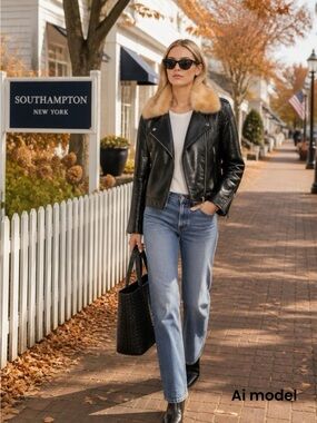 BlankNYC Faux Leather Moto Jacket‎ Size L Runs Small